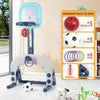 Basketball Hoop Soccer Set, 3-in-1 Kids Basketball Stand Sports Activity Center