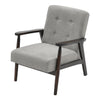 Velvet/Linen Armchair Wooden Retro Accent Tub Chair Occasional Chair Lounge Seat