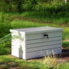 350L Steel Garden Patio Cushion Chest Trunk Tool Cabinet Storage Box Ivory White