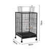 Small/Medium Parrot Cage Metal Bird Cage for Budgie with Playtop & Stand &Wheels