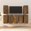 TV Cabinets 7 pcs Smoked Oak 30.5x30x60 Engineered Wood L0F9
