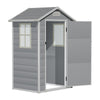 Plastic Outdoor Garden Tool Shed 4.4 X 3.4ft Plant Bike Storage Shed House Cabin
