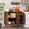 Sideboard Cabinet Modern Storage Cabinet w/ 3 Doors & Pull-out Drawer