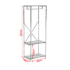 Clothes Rail Dress Garment Hanging Display Stand Rack Unit with Storage Shelves