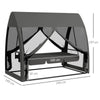 Garden Swing Chair Patio Hammock Outdoor 3Seater Bench Canopy Lounger Sun Shade