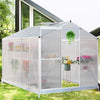 10x6ft Walk-In Greenhouse Plants Grow House Polycarbonate Panels Aluminium Frame