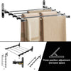 72-120cm Extendable Stainless Steel Wardrobe Rail/Wall Airer Clothes Drying Rack