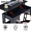 Black Coffee Table with Storage Lift Top Up Wooden Living Room Furniture