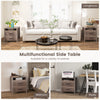 Bedroom Nightstand Farmhouse Bed Side Table End Table w/Open Shelf & 2 Drawers
