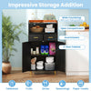 Kitchen Storage Cabinet 2 Door Buffet Sideboard with 2 Drawers Black