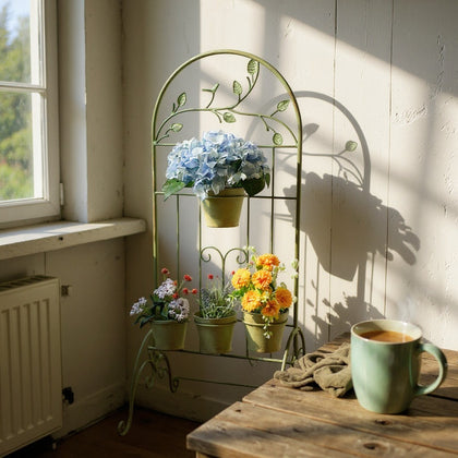 3 Tier Metal Plant Stand Ladder 126cm Flower Pot Display Rack Shelf for Home Use