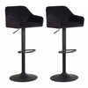2x Bar Stools Breakfast Comfortable Swivel Gas Lift Kitchen Stool Leather Chairs