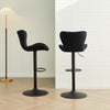 2x 360° Swivel Bar Stools Velvet Gas Lift Chairs Kitchen Pub Chair