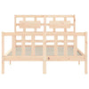 CIADAZ Bed Frame with Headboard 120x200 Solid Wood, Bedroom Furniture, A4O3