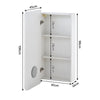 Bathroom Cabinet Wall Mounted Mirror Door Storage Cosmetic Make-up Magnifier