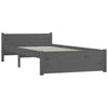 Gecheer Bed Frame Grey Solid Wood 75x190 Small Bed Frame G7U0