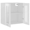 Hanging Glass Cabinet High Gloss White 60x31x60 cm Engineered Wood