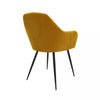 Set of 2 Mustard Velvet Tub Dining Chairs - Logan LOG042