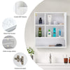 Wall Mounted Bathroom Mirror Cabinet with Shelf 55*15*60cm White