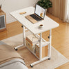 Mobile Over Bed Chair Table Overbed Height Adjustable Laptop Serving Tray Stand