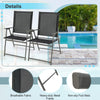 2 Pieces Patio Folding Chairs Outdoor Patio Chairs Portable Dining Chair
