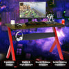 Ergonomic Computer Gaming Desk Workstation Racing Table w/Cup Headphone Holder