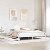 Bed Frame with Drawers White 200x200 Solid Wood Pine K1V1
