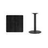 Modern Wood Grain Bar Table with Square/Round Tabletop and Metal Base Home Pub