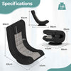 GYMAX 360° Swivel Gaming Chair 4 Position Adjustable Folding Floor Sofa