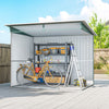 Garden Shed Outdoor Storage Tool Organizer w/ Double Sliding Door