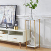 90cm Plant Stand 2/3-Tier Flower Holder Tall Side End Table with Golden Frame