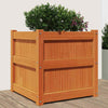 Camerina Garden Planter Wax Brown 50x50x50 Solid Wood Pine,Garden L1P3