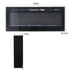 Mirrored Electric 50'' Wall Mounted Fireplace Inset Into Fire 12 Color LED Glass