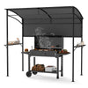Soft Top Barbecue Picnic Tent Shelter 239 x 108 cm-Grey