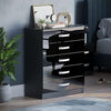High Gloss Chest Of Drawers Bedside Cabinet Tall Wide Storage Bedroom Furniture