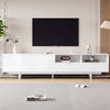 Modern TV Unit Stand Cabinet Sideboard with Drawer Storage & Open Shelves White