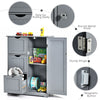Bathroom Floor Cabinet Storage Cupboard Organizer W/Adjustable Shelf & 3 Drawers