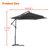 4 Size&5 Color Patio Parasol Sunshade Outdoor Canopy Tilt Crank Garden Umbrella