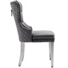 Dining Chairs Set of 2/4/6 Fabric Upholstered Kitchen Chairs w/ Metal Legs Grey