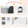 Toddler Display Bookshelf Toy Storage Kids Dollhouse Bookcase-Gray