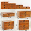 Wood Drawer Cabinet Desktop Organizer Storage Box Case Chest 1/2/3/4/5 Drawers