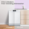 COMFEE' Freestanding Dishwasher with 12 place settings Half Load Function White