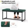 Green Velvet Padded Bed Bench Dining Bench Ottoman Stool Living room Modern