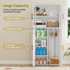 Bedroom Closet Storage Cabinet Wooden Utility Organizer w/Doors-White