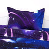 3D Galaxy Duvet Cover with Pillow Cases Universe Bedding Set Single Double King