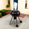 Portable Grill BBQ Garden Barbecue Smoker Burner Kettle w/ Warming Rack Shelves