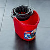 FLOOR MAGIC SPIN MOP BUCKET SET MICROFIBER ROTATING DRY HEADS WITH 1 HEAD