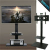 Free Standing TV Stand with Durable Shelves TV Mount Bracket with Screws Fixing