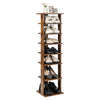 7-Tier Vertical Shoe Rack Shoe Storage Organizer Entryway Industrial Shoe Tower