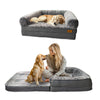 Giant Foldable Human Dog Bed Pet Dog Cuddling Bolster Pillow Mattress Sofa Bed